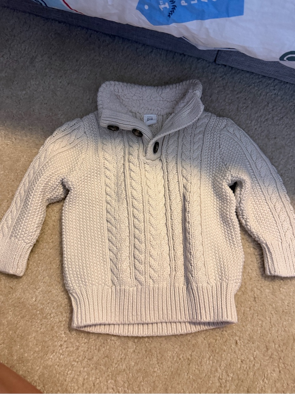 GAP Baby Cream Cable Knit Sweater